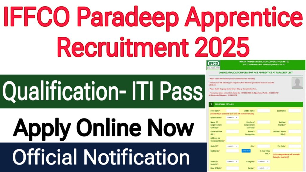 IFFCO Paradeep Apprentice Recruitment 2025