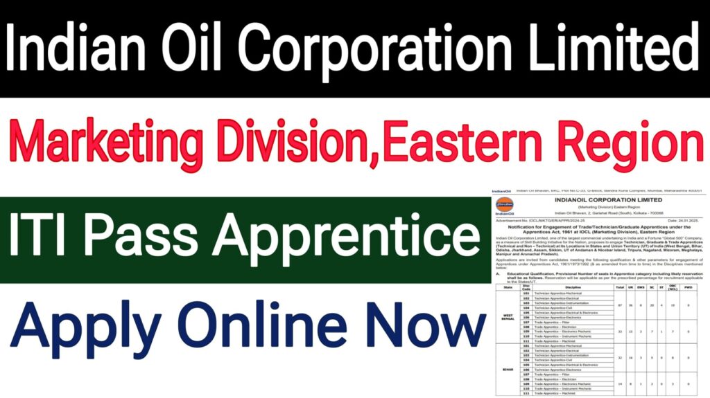 IOCL Eastern Region Apprentice Recruitment 2025