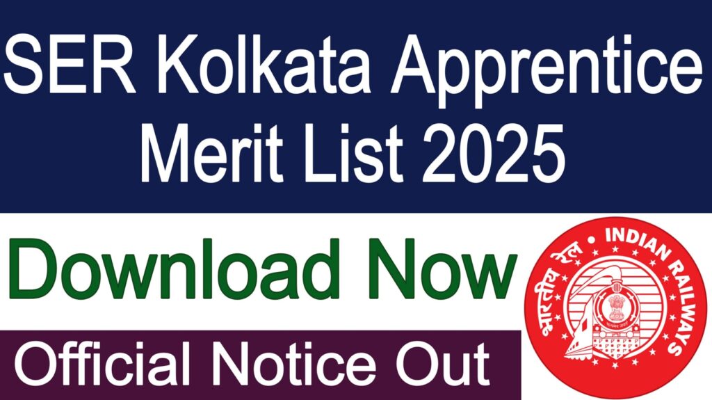 SER Kolkata Apprentice Merit List 2025