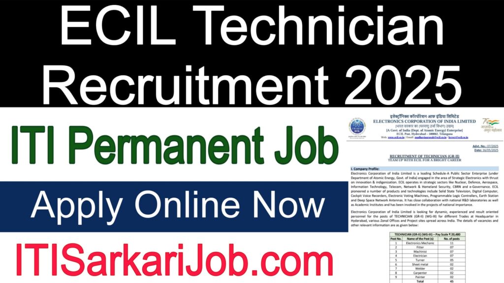 ECIL Technician Recruitment 2025