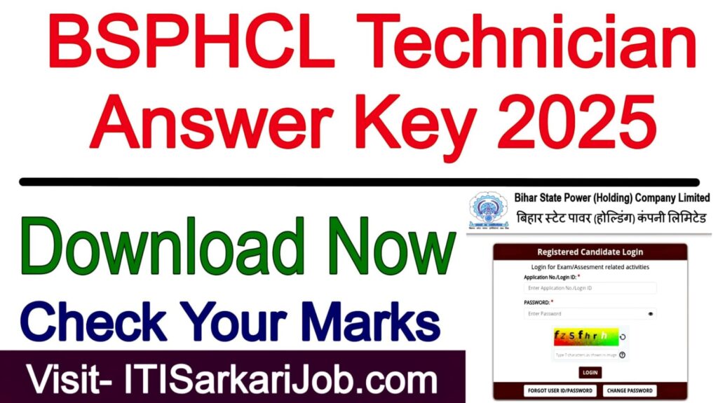 BSPHCL Technician Answer Key 2025