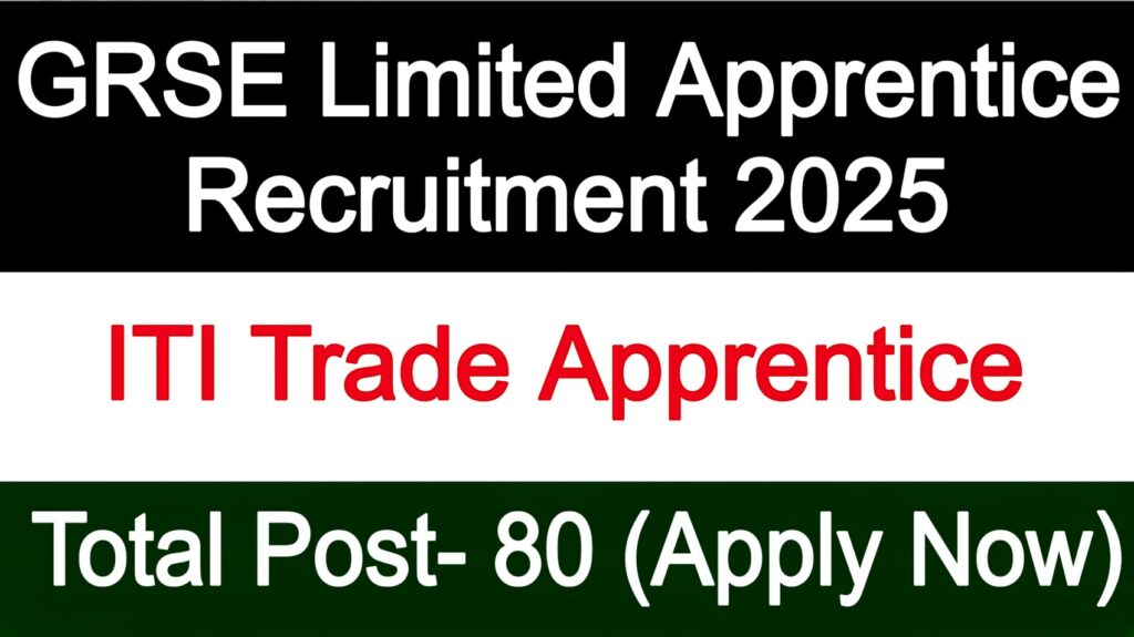 GRSE Limited Apprentice Recruitment 2025