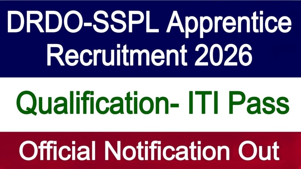 DRDO-SSPL Apprentice Recruitment 2026