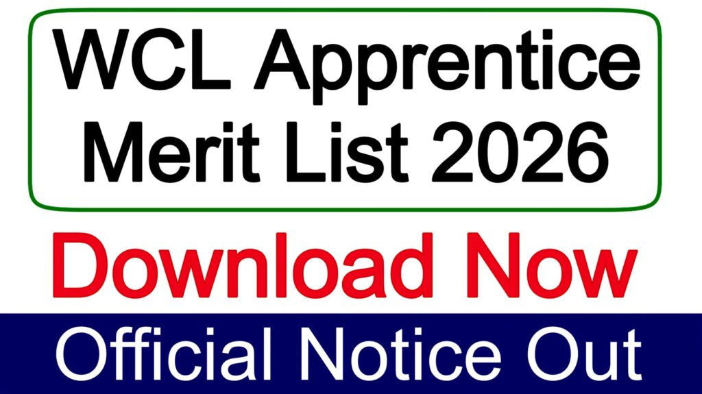 WCL Apprentice Merit List 2026