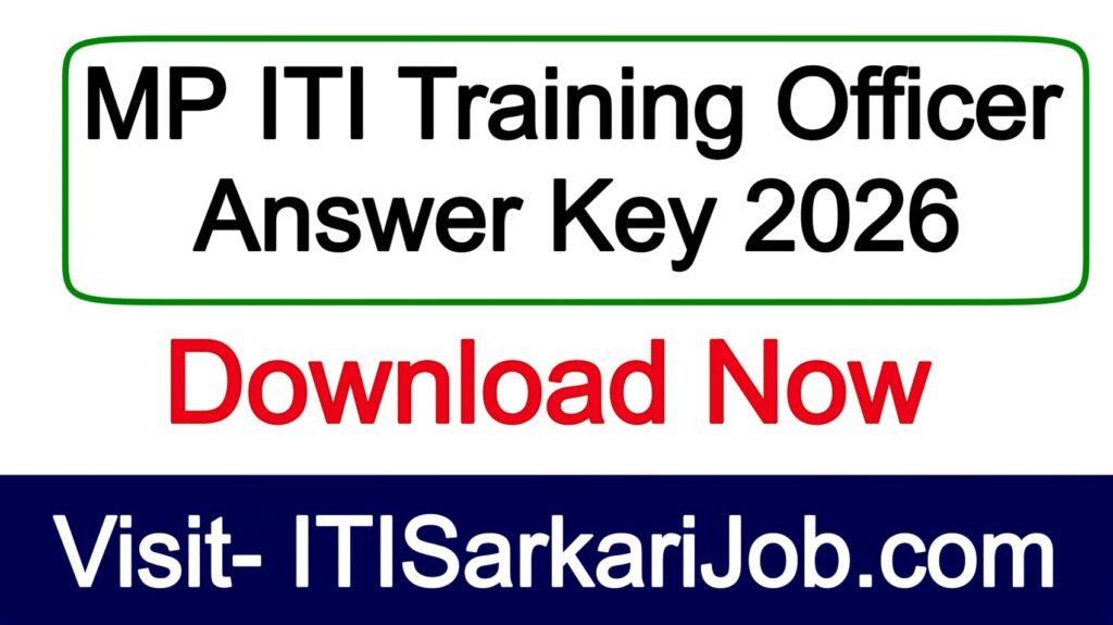 MP ITI Training Officer Answer Key 2026