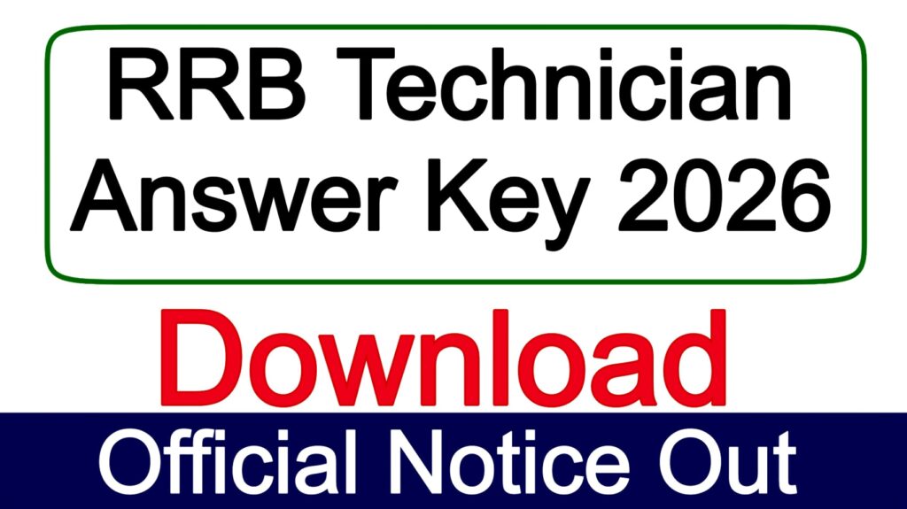 RRB Technician Answer Key 2026