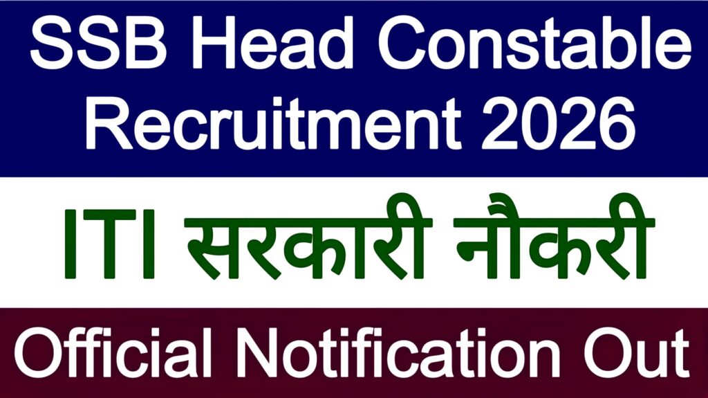 SSB Head Constable Recruitment 2026