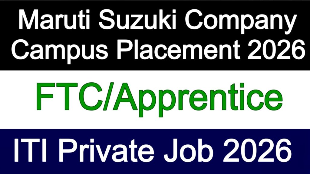 Maruti Suzuki Company Campus Placement 2026