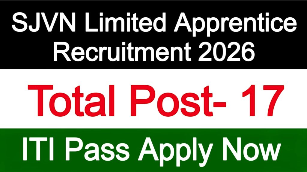 SJVN Limited Apprentice Recruitment 2026