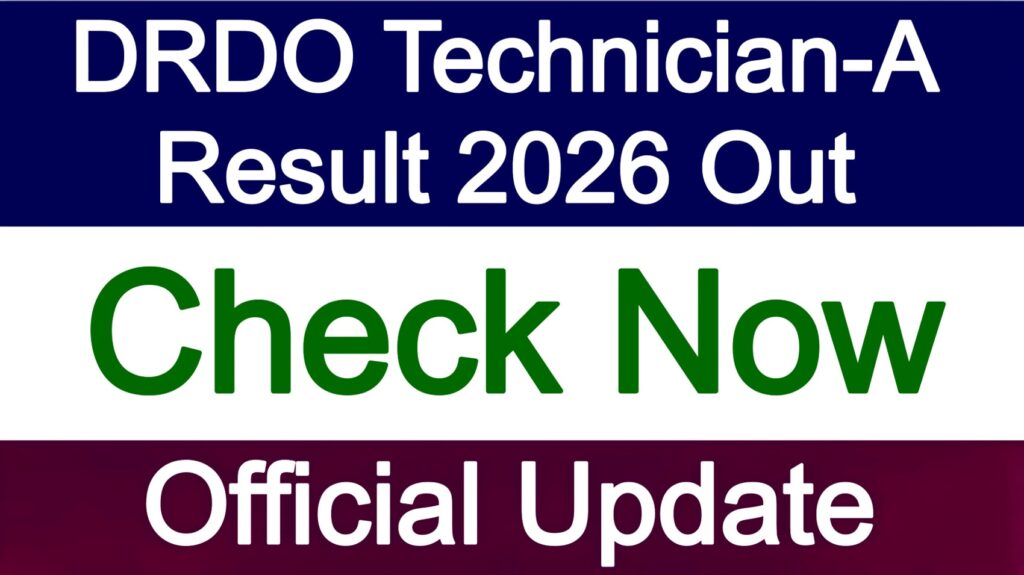 DRDO Technician-A Result 2026