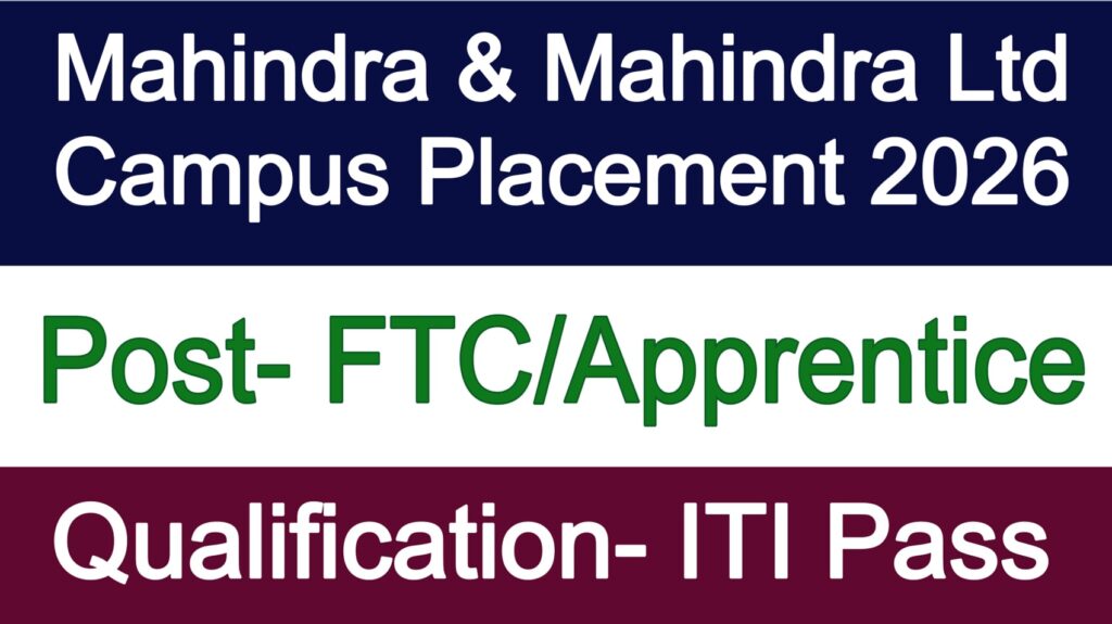 Mahindra & Mahindra Ltd Campus Placement 2026