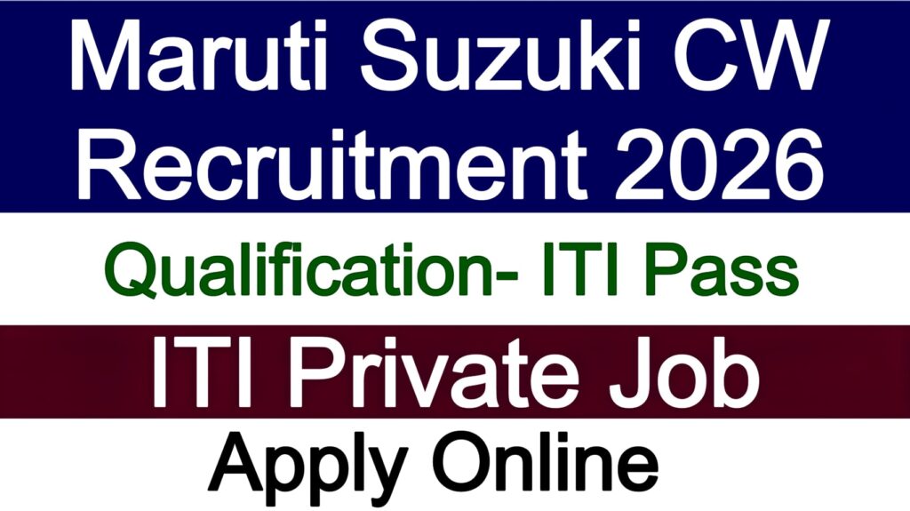 Maruti Suzuki CW Recruitment 2026
