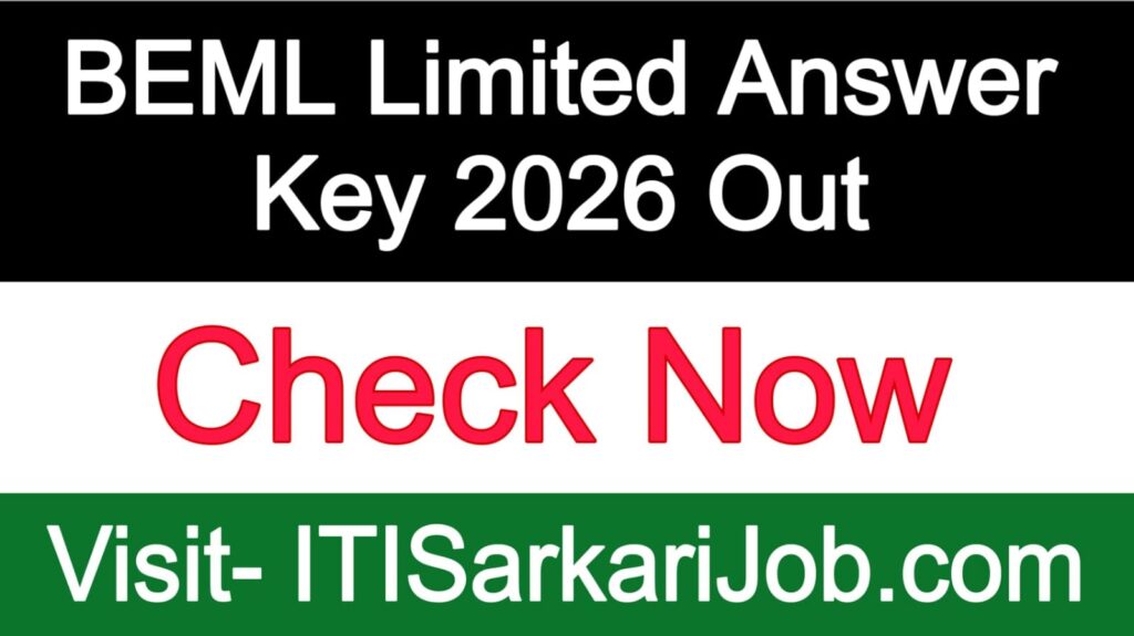 BEML Limited Answer Key 2026