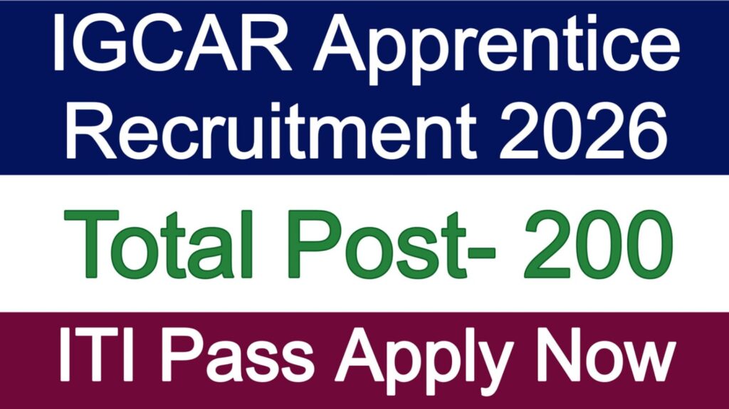 IGCAR Apprentice Recruitment 2026