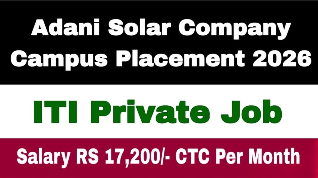 Adani Solar Company Campus Placement 2026