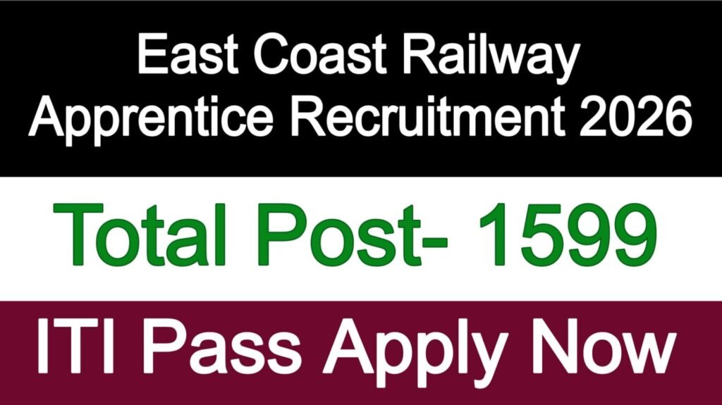 East Coast Railway Apprentice Recruitment 2026