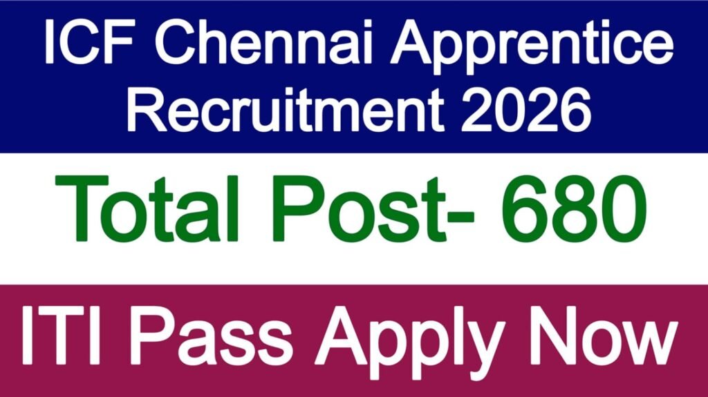 ICF Chennai Apprentice Recruitment 2026