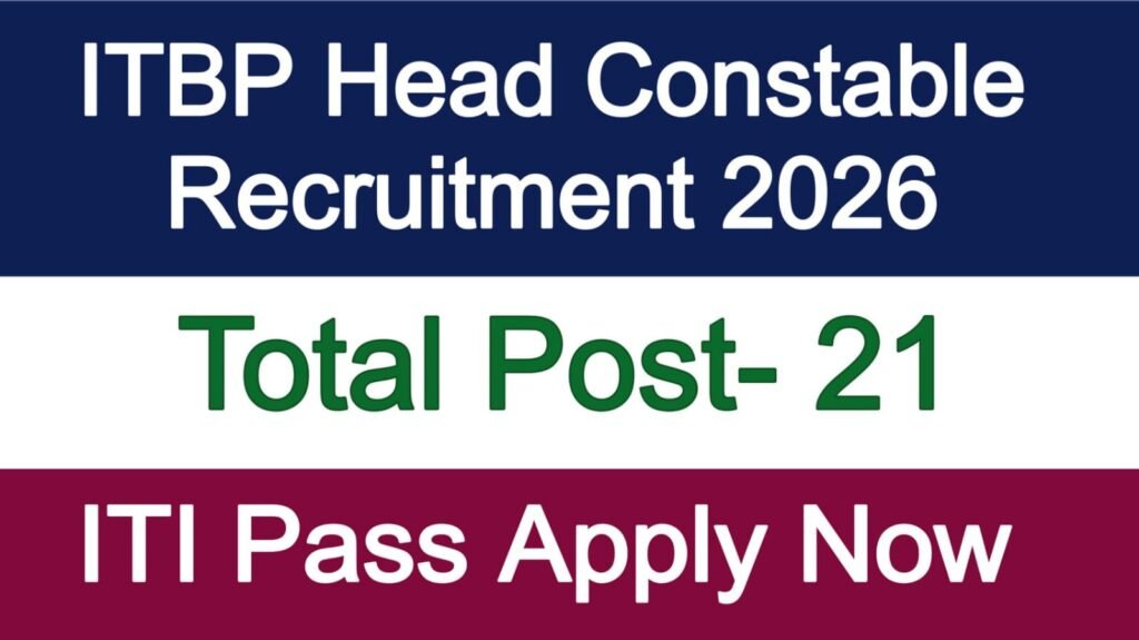 ITBP Head Constable Recruitment 2026