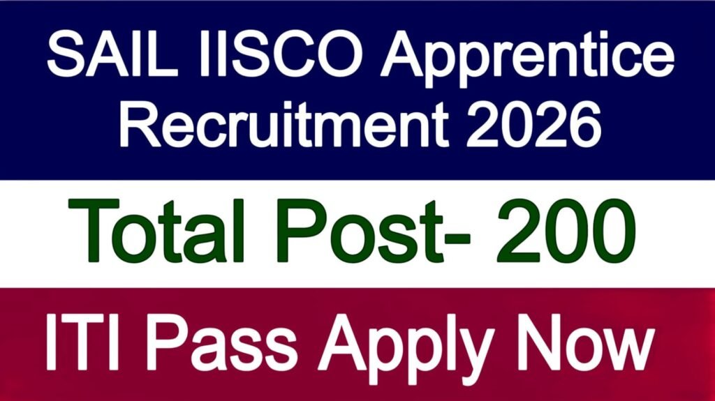 SAIL IISCO Apprentice Recruitment 2026