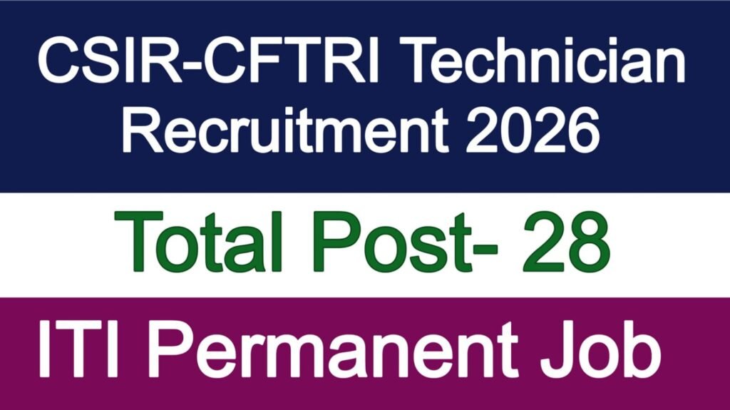 CSIR-CFTRI Technician Recruitment 2026