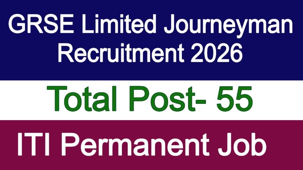 GRSE Limited Journeyman Recruitment 2026
