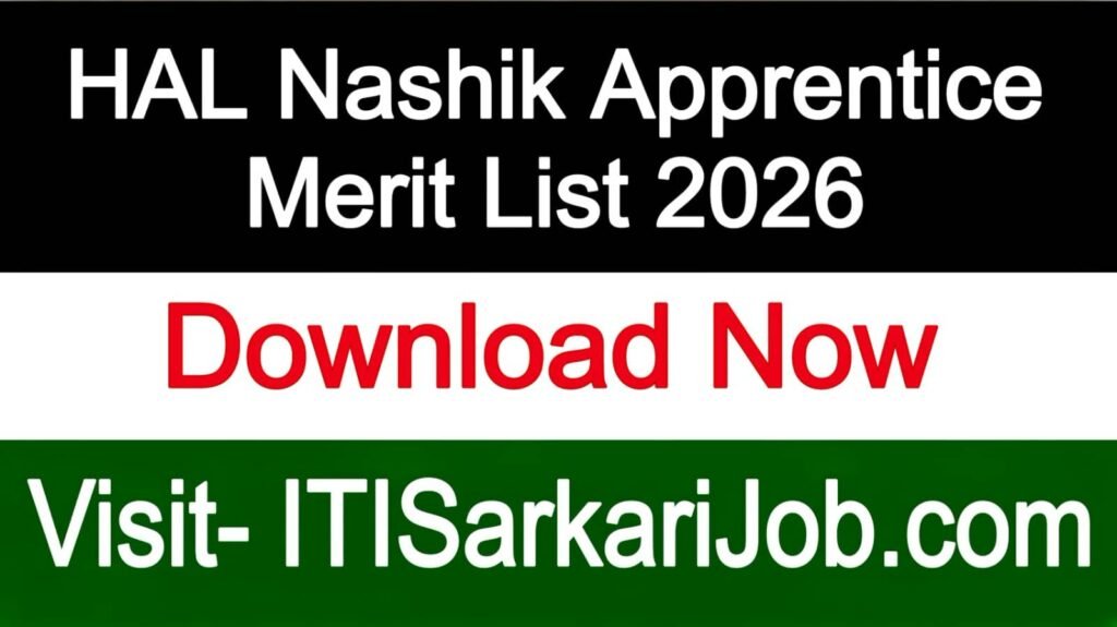 HAL Nashik Apprentice Merit List 2026
